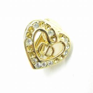 Christian Dior ヴィンテージ イヤリング CDロゴ ハートモチーフ 金色 ゴールドカラー アクセサリー 0312 ECR17