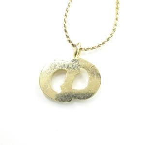 Christian Dior ネックレス CDロゴ チェーン 金色 ゴールドカラー ペンダント アクセサリー 0314 ECR17