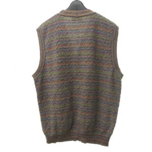 MISSONI EXAMPLE イグザンプル ジャガード ニット ベスト ジレ ノースリーブ コットン マルチ M 0307
