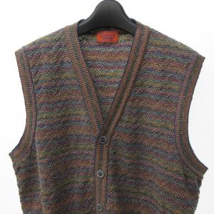 MISSONI EXAMPLE イグザンプル ジャガード ニット ベスト ジレ ノースリーブ コットン マルチ M 0307
