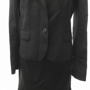 RALPH LAUREN スカートスーツ セットアップ シングル 1B ビジネス フォーマル ストレッチ ウール 灰 グレー 11 13 約L XL