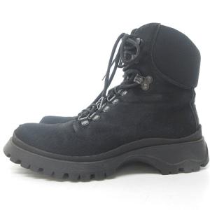 PRADA SPORT ハラコ ショートブーツ 37.5 ブラック