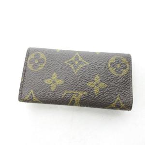 LOUIS VUITTON M62631 ミュルティクレ キーケース モノグラム 4連 総柄 茶 ブラウン 0428 MIK