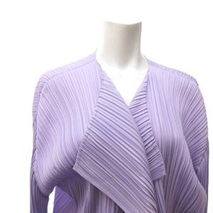 PLEATS PLEASE ISSEY MIYAKE PP91-J0522 19SS カーディガン ジャケット ブラウス シャツ 長袖 パープル