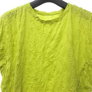 me ISSEY MIYAKE タグ付き 近年 MERINGE メレンゲ Tシャツ カットソー トップス シワ加工 クラッシュプリーツ ポリエステル 蛍光色