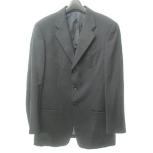 ARMANI COLLEZIONI シングル スーツ テーラード ジャケット ブレザー パンツ スラックス フォーマル 50 約XL 黒 ブラック 0514