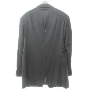 ARMANI COLLEZIONI シングル スーツ テーラード ジャケット ブレザー パンツ スラックス フォーマル 50 約XL 黒 ブラック 0514