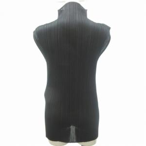 PLEATS PLEASE ISSEY MIYAKE PP04-JK603 ハイネック ランダムプリーツ カットソー サイドスリット ノースリーブ