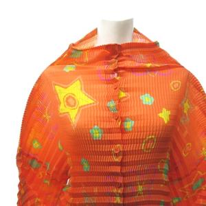 PLEATS PLEASE ISSEY MIYAKE 90's プリーツ加工 カーディガン ジャケット 総柄 星 ブラウス