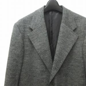 UNITED ARROWS 美品 近年 Camoshita カモシタ テーラードジャケット ブレザー シングル 2B 千鳥格子 ウール 灰 グレー 44