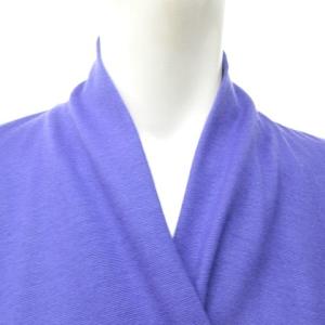 Christian Dior ヴィンテージ カシュクール カットソー ハイネック シルク混 ニット生地 パフスリーブ ドレープ 紫 パープル M 0520