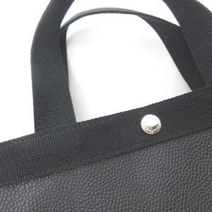 Hervé Chapelier リュクス トートバッグ 舟型 レザー 型押し 黒