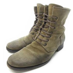 BUTTERO スエード レースアップ ブーツ シューズ イタリア製 レザー 本革 ベージュ系 40 約25cm 0527