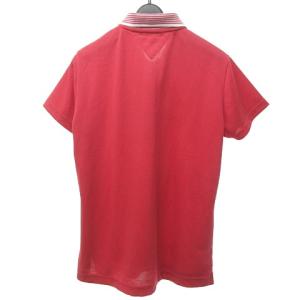 23区 SPORT 美品 ポロシャツ Tシャツ カットソー ロゴ 刺繍 ビーズ 半袖 ゴルフウエア ピンク系 3 約L 0609 GY08