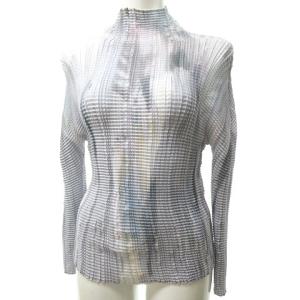 マーブルプリントボックスプリーツカットソー 総柄 M マルチカラー