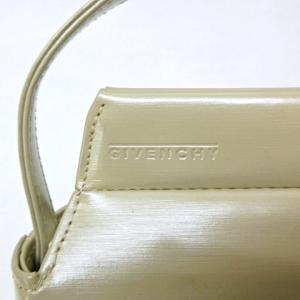GIVENCHY ハンドバッグ レザー サイドロゴ プレート パーティバッグ ベージュ 系 TKJ 0611