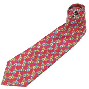 ネクタイ シルク 総柄 ロープ柄 ビジネス 赤 レッド 系 NGA35 0616