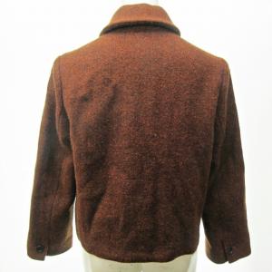 MARGARET HOWELL × ハリスツイード HARRIS TWEED 美品 ステンカラー ジャケット ウール 茶 ブラウン 2 約M 0616
