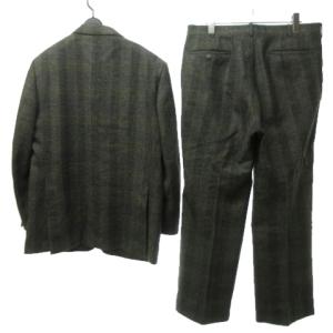 GIVENCHY ヴィンテージ セットアップ スーツ ウール ヘリンボーン 背抜き 灰 グレー 系 約M NGA35 0625