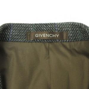 GIVENCHY ヴィンテージ セットアップ スーツ ウール ヘリンボーン 背抜き 灰 グレー 系 約M NGA35 0625