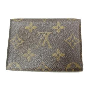 LOUIS VUITTON 美品 モノグラム アンヴェロップ カルト ドゥ ヴィジット M63801 カードケース 名刺入れ 財布 茶 ブラウン 系 0706