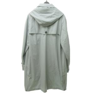 McGREGOR タグ付 近年 SOLOTEX ステンカラーコート ジャケット ロング フード 裏地 チェック 水色 ライトブルー 系 M 0723