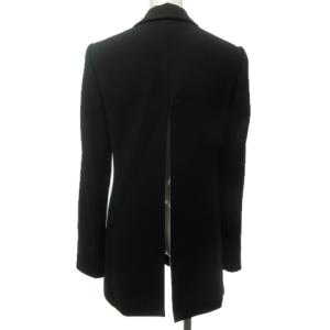 Theory バックデザイン テーラードジャケット ブレザー ロング 背開き 総裏 1B 黒 ブラック 0 約S ECM 0725
