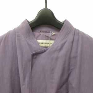 EMPORIO ARMANI タグ付き 大きいサイズ ジャケット  コート 総裏地 紫 パープル系 52 約XL 0730