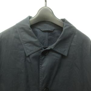 Salvatore Ferragamo ステンカラーコート ロング ひざ丈 紺 ネイビー 48 約M 0812