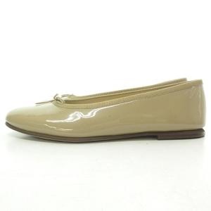 MARGARET HOWELL IDEA バレエ シューズ フラット パンプス パテントレザー エナメル 日本製 2356 ベージュ 23.5cm 0816
