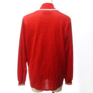 Christian Dior SPORTS 美品 ヴィンテージ カットソー ロゴ 刺繍 ハイネック コットン 長袖 赤 レッド L 0818