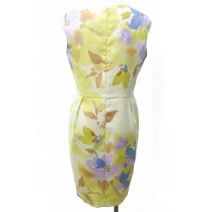 GRACE CONTINENTAL 美品 ワンピース 花柄 フラワー ノースリーブ ひざ丈 マルチカラー 38 約M 0822