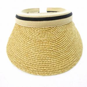 HELEN KAMINSKI BIANCA ビアンカ ラフィア サンバイザー 帽子 ベージュ ブラック 系 0828