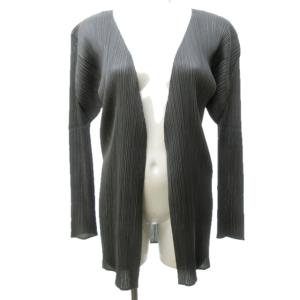 イッセイミヤケ PP04-JO607 00AW カーディガン ジャケット 伸縮 長袖 3 グレー