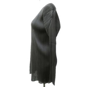 PLEATS PLEASE ISSEY MIYAKE イッセイミヤケ PP04-JO607 00AW カーディガン ジャケット 伸縮 長袖 3 グレー