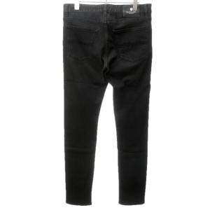 BLACK LABEL CRESTBRIDGE 近年 デニムパンツ ジーンズ 裏地 切替 チェック テーパード 黒 ブラック 76 約M 0921