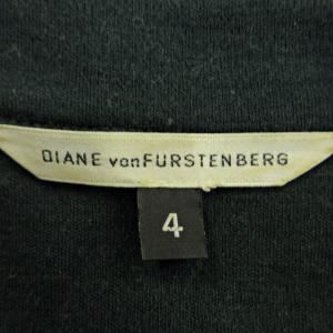 DIANE von FURSTENBERG ワンピース ウール 膝丈 長袖 緑 グリーン カーキ 4 約XL 1011