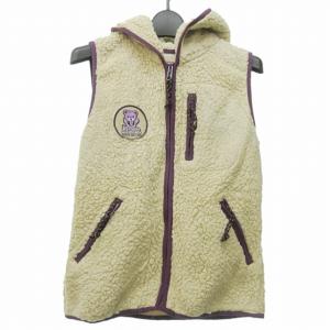 フリースベスト ボア パーカー ロゴ ワッペン アイボリー 系 F 0927
