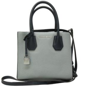 MICHAEL KORS 2WAY ショルダーバッグ 斜め掛け ハンド レザー スクエア 水色系 グレー系 1108
