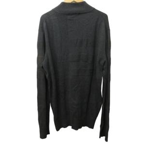 BURBERRY LONDON セーター ジップ コットン ロゴ シャドーチェック 長袖 ダークグレー M 1018