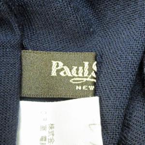 Paul Stuart ニット セーター タートルネック コットン 長袖 紺 ネイビー L 1008