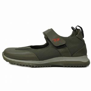 DIESEL ベルクロスニーカー サンダル ロゴマーク ストラップ カーキ 6 約23cm 1206 AA