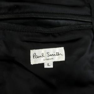 PAUL SMITH レザー テーラードジャケット 羊革 ブレザー 本切羽 総裏 ダークグリーン 系 L 1027