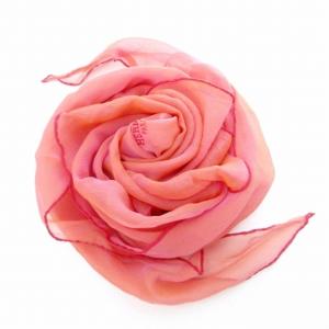 ロザンジュ スカーフ ストール シルク ロゴ ひし形 ピンク 1027