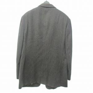 ARMANI COLLEZIONI 美品 テーラードジャケット ブレザー ストライプ ウール シングル 茶色 ブラウン S 1020