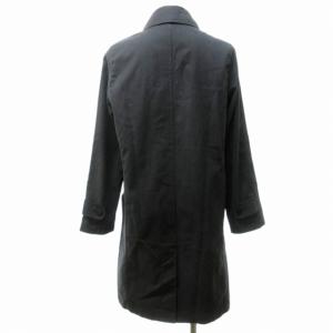 CHANEL ステンカラーコート コットン ココボタン 36 ネイビー