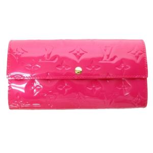 M93633 モノグラム ヴェルニ ポルトフォイユ サラ 長財布 エナメル レザー ピンク系