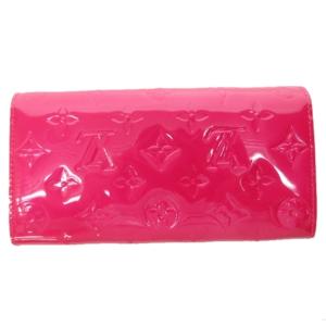 LOUIS VUITTON M93633 モノグラム ヴェルニ ポルトフォイユ サラ 長財布 エナメル レザー ピンク系