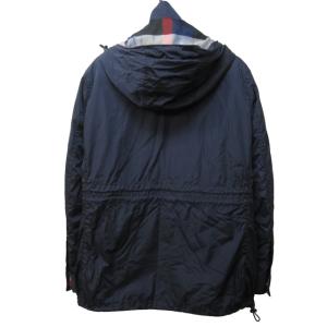 BLACK LABEL CRESTBRIDGE ジャケット ダウンコート インナーダウン付 裏地チェック ジップアップ ショート M ネイビー