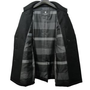 BLACK LABEL CRESTBRIDGE Ｐコート ピーコート ジャケット シャドーチェック 裏地チェック 黒 ブラック M 1124